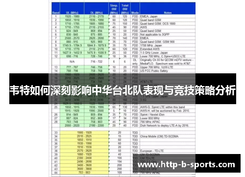韦特如何深刻影响中华台北队表现与竞技策略分析