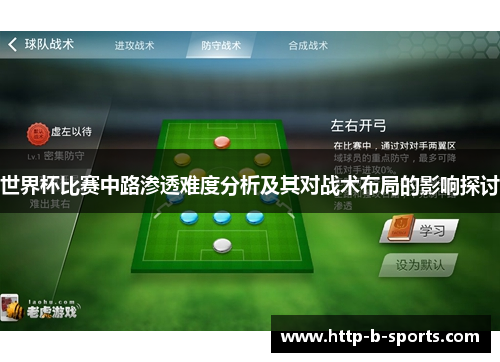 世界杯比赛中路渗透难度分析及其对战术布局的影响探讨